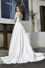 Fast Shipping Princess Off Shoulder White Wdding Dress with Buttons Fast Shipping Princess Off Shoulder White Wdding Dress with Buttons