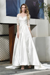 Princess Half Sleeves White Wedding Dress Princess Half Sleeves White Wedding Dress