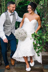 Sweetheart Mermaid White Lace Wedding Dress Sweetheart Mermaid White Lace Wedding Dress