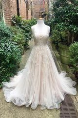 Princess Long A-line Square Neck Ivory Wedding Dress with Lace Princess Long A-line Square Neck Ivory Wedding Dress with Lace
