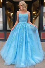 A-line Round Neck Tulle Lace Prom Dresses Formal Dresses,AST1242 A-line Round Neck Tulle Lace Prom Dresses Formal Dresses,AST1242