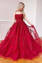 A-line Round Neck Tulle Lace Prom Dresses Formal Dresses,AST1242 A-line Round Neck Tulle Lace Prom Dresses Formal Dresses,AST1242