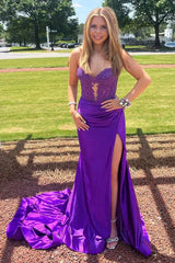Blue Strapless Lace Beaded Long Dress with Slit Prom Dress,AST1226 Blue Strapless Lace Beaded Long Dress with Slit Prom Dress,AST1226