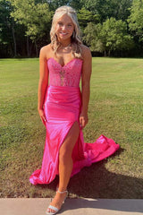 Blue Strapless Lace Beaded Long Dress with Slit Prom Dress,AST1226 Blue Strapless Lace Beaded Long Dress with Slit Prom Dress,AST1226