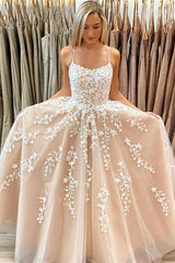 A-line Round Neck Tulle Lace Prom Dresses Formal Dresses,AST1242 A-line Round Neck Tulle Lace Prom Dresses Formal Dresses,AST1242