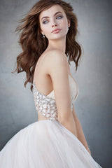 Long Spaghetti Straps A-line Empire White Wedding Dress with Beads Long Spaghetti Straps A-line Empire White Wedding Dress with Beads