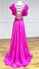 A-Line Orange Prom Dresses With Ruffle Cap Sleeves, V-Neck Senior Prom Dress,AST1647 A-Line Orange Prom Dresses With Ruffle Cap Sleeves, V-Neck Senior Prom Dress,AST1647