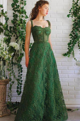 A Line Dark Green Lace Prom Dresses Spaghetti Straps Neck Formal Dress,AST1239 A Line Dark Green Lace Prom Dresses Spaghetti Straps Neck Formal Dress,AST1239