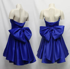 Bow Ball Satin Short Homecoming Dress Bow Ball Satin Short Homecoming Dress