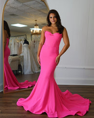 Black/Pink Mermaid Satin Long Prom Dress, AST1507 Black/Pink Mermaid Satin Long Prom Dress, AST1507