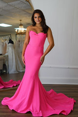 Black/Pink Mermaid Satin Long Prom Dress, AST1507 Black/Pink Mermaid Satin Long Prom Dress, AST1507