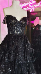 Charming Applique Tiered A-Line Senior Prom Dress, Long Party Gown,AST1622 Charming Applique Tiered A-Line Senior Prom Dress, Long Party Gown,AST1622