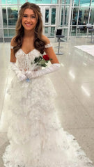 Charming Applique Tiered A-Line Senior Prom Dress, Long Party Gown,AST1622 Charming Applique Tiered A-Line Senior Prom Dress, Long Party Gown,AST1622