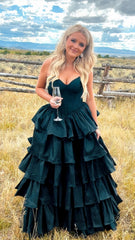 Dark Green Sweetheart A-Line Prom Dress For Women, AST1595 Dark Green Sweetheart A-Line Prom Dress For Women, AST1595