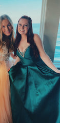 Emerald Green A-Line Formal Prom Dress, AST1539 Emerald Green A-Line Formal Prom Dress, AST1539