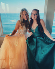 Emerald Green A-Line Formal Prom Dress, AST1539 Emerald Green A-Line Formal Prom Dress, AST1539