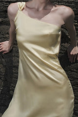 Free Style Pastel Yellow Silk Satin Long Party Dress, Sheath Backless Prom Dresses, AST1489 Free Style Pastel Yellow Silk Satin Long Party Dress, Sheath Backless Prom Dresses, AST1489