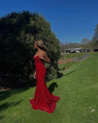 Aimishang Elegant Formal Dress Spaghetti Straps Red Sequin Mermaid Long Prom Dress Dresses Gowns Evening Dresses Aimishang Elegant Formal Dress Spaghetti Straps Red Sequin Mermaid Long Prom Dress Dresses Gowns Evening Dresses