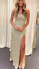 Hot Pink Sequin Long Prom Dress With Cross Back, AST1580 Hot Pink Sequin Long Prom Dress With Cross Back, AST1580