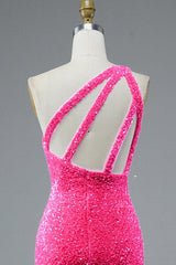 Mermaid Glitter One-Shoulder Backless Prom Dress With Sequins,AST1248 Mermaid Glitter One-Shoulder Backless Prom Dress With Sequins,AST1248