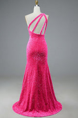 Mermaid Glitter One-Shoulder Backless Prom Dress With Sequins,AST1248 Mermaid Glitter One-Shoulder Backless Prom Dress With Sequins,AST1248