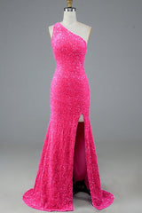 Mermaid Glitter One-Shoulder Backless Prom Dress With Sequins,AST1248 Mermaid Glitter One-Shoulder Backless Prom Dress With Sequins,AST1248