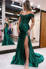 Mermaid Off Shoulder Satin Lace Long Prom Dress Formal Evening Dress,AST1254 Mermaid Off Shoulder Satin Lace Long Prom Dress Formal Evening Dress,AST1254