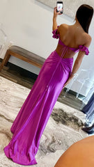 Off The Shoulder Purple Prom Dresses,AST1666 Off The Shoulder Purple Prom Dresses,AST1666