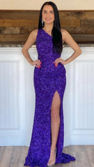 Burgundy Sequined Mermaid Long Prom Dresses, AST1587 Burgundy Sequined Mermaid Long Prom Dresses, AST1587
