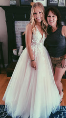 Pink Floral Evening Formal Dress, Long Party Prom Gown, AST1538 Pink Floral Evening Formal Dress, Long Party Prom Gown, AST1538