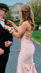 Pink Mermaid Long Party Evening Dress, Formal Prom Dresses, AST1543 Pink Mermaid Long Party Evening Dress, Formal Prom Dresses, AST1543