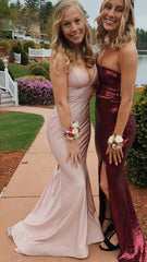 Pink Mermaid Long Party Evening Dress, Formal Prom Dresses, AST1543 Pink Mermaid Long Party Evening Dress, Formal Prom Dresses, AST1543