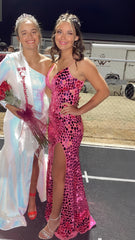 Pink Mermaid Sequin Long Evening Prom Dress, AST1556 Pink Mermaid Sequin Long Evening Prom Dress, AST1556