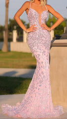 Plunging Neck Mermaid Long Prom Dress, Sleeveless Party Dresses,AST1603 Plunging Neck Mermaid Long Prom Dress, Sleeveless Party Dresses,AST1603
