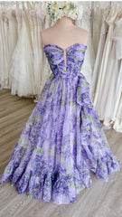 Princess Ruffle Floral Prom Dress, Birthday Dress,AST1610 Princess Ruffle Floral Prom Dress, Birthday Dress,AST1610