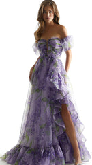 Princess Ruffle Floral Prom Dress, Birthday Dress,AST1610 Princess Ruffle Floral Prom Dress, Birthday Dress,AST1610
