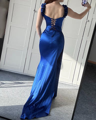 Royal Blue Mermaid Prom Dresses Off The Shoulder Evening Formal Gown, AST1495 Royal Blue Mermaid Prom Dresses Off The Shoulder Evening Formal Gown, AST1495