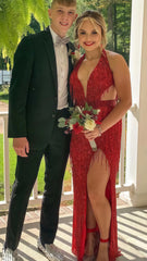 Sexy Bodycon Sequin Prom Dress, Deep V-Neck Evening Party Dress,AST1627 Sexy Bodycon Sequin Prom Dress, Deep V-Neck Evening Party Dress,AST1627