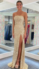 Strapless Mermaid Sequin Senior Prom Dress Long Party Gown,AST1615 Strapless Mermaid Sequin Senior Prom Dress Long Party Gown,AST1615