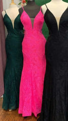 Sweet Pink Lace Mermaid Long Prom Dress,AST1637 Sweet Pink Lace Mermaid Long Prom Dress,AST1637