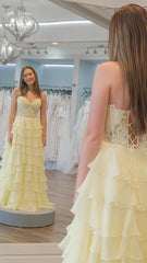Sweetheart Appliques Chiffon Ruffle Prom Dress,AST1643 Sweetheart Appliques Chiffon Ruffle Prom Dress,AST1643