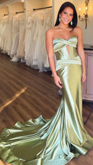 Sweetheart Mermaid Satin Long Prom Dress,AST1639 Sweetheart Mermaid Satin Long Prom Dress,AST1639