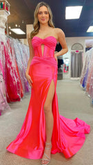 Sweetheart Mermaid Satin Long Prom Dress,AST1639 Sweetheart Mermaid Satin Long Prom Dress,AST1639