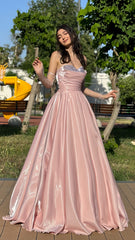 Sweetheart Pink Evening Prom Dresses, Senior Party Dresses, AST1553 Sweetheart Pink Evening Prom Dresses, Senior Party Dresses, AST1553