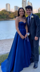Sweetheart Royal Blue A-Line Prom Dress, AST1493 Sweetheart Royal Blue A-Line Prom Dress, AST1493