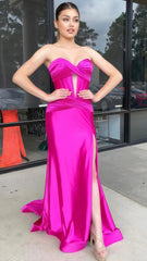 Sweetheart Mermaid Satin Long Prom Dress,AST1639 Sweetheart Mermaid Satin Long Prom Dress,AST1639