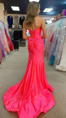 Sweetheart Mermaid Satin Long Prom Dress,AST1639 Sweetheart Mermaid Satin Long Prom Dress,AST1639
