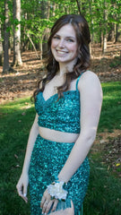Two Pieces Sequin Long Prom Dress, AST1557 Two Pieces Sequin Long Prom Dress, AST1557