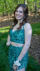 Two Pieces Sequin Long Prom Dress, AST1557 Two Pieces Sequin Long Prom Dress, AST1557