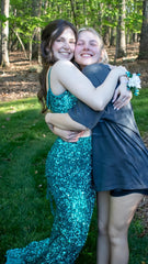 Two Pieces Sequin Long Prom Dress, AST1557 Two Pieces Sequin Long Prom Dress, AST1557